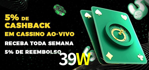 Promoções do cassino ao Vivo 39W